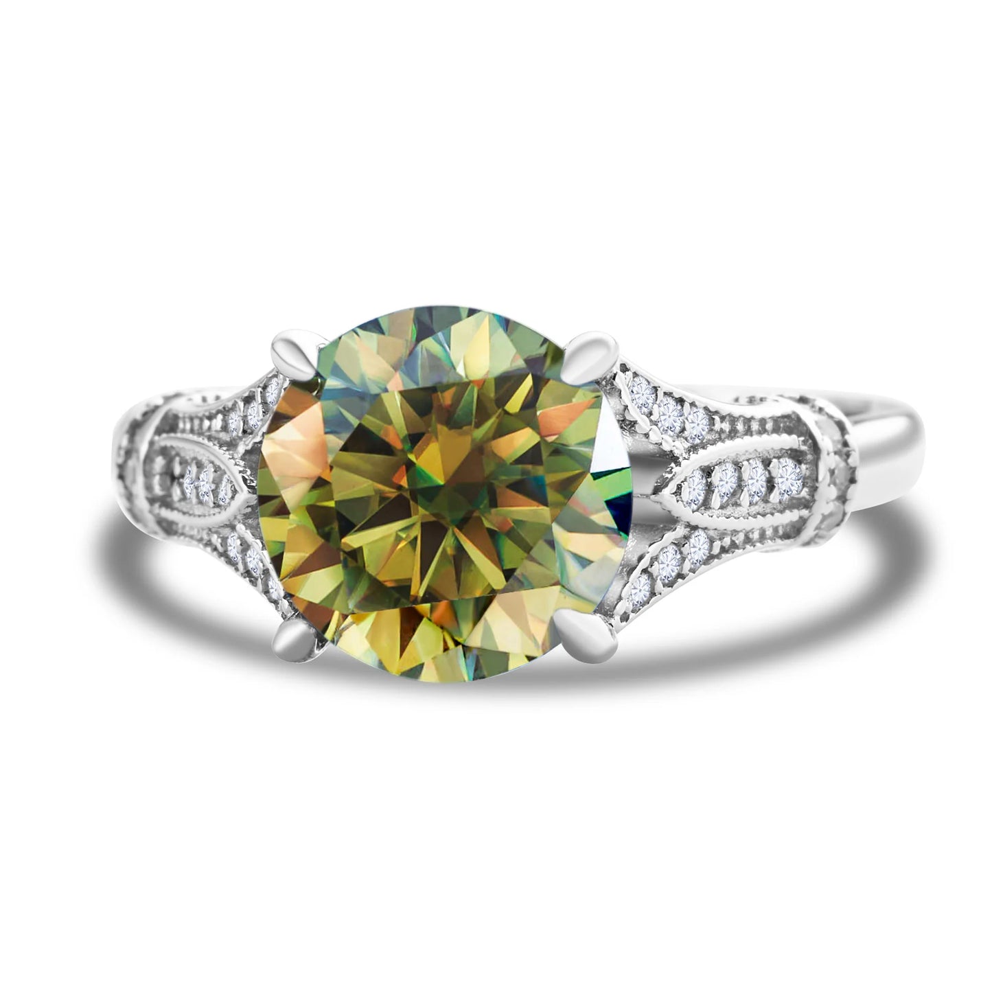 3ct Solitaire Moissanite Ring in 925 Sterling Silver for Women
