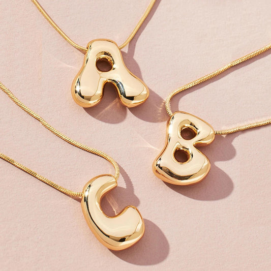 UNIQUEURA Initial Necklace Golden Color Stainless steel for Women