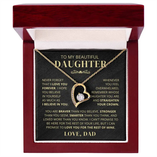 To My Daughter – Heart Knot Pendant Gift from Dad