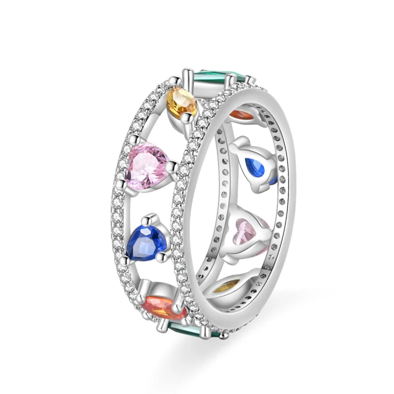 925 Silver Hollow Ring Size 6-9 Flower Sun Design