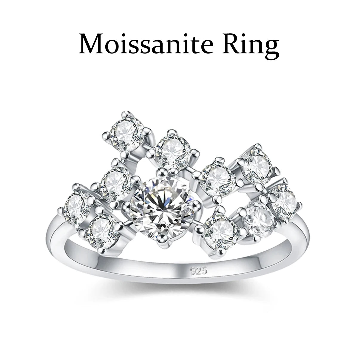 Certified 1.5ct Moissanite Infinity Ring for Women