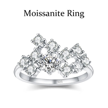 Certified 1.5ct Moissanite Infinity Ring for Women