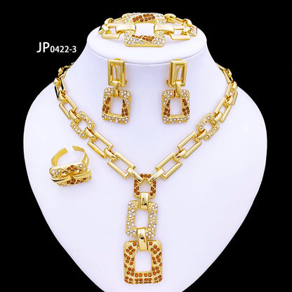 Italian Design 18K Gold Plated 4pcs Jewelry Set For Women