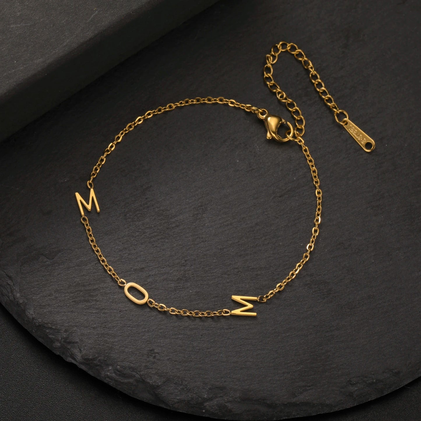 Custom Initial Letter Bracelet For Women - Stainless Steel