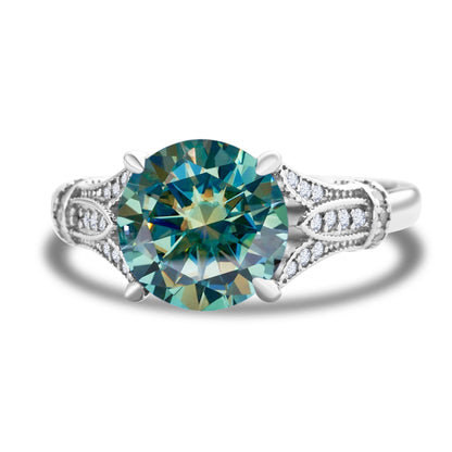 3ct Solitaire Moissanite Ring in 925 Sterling Silver for Women