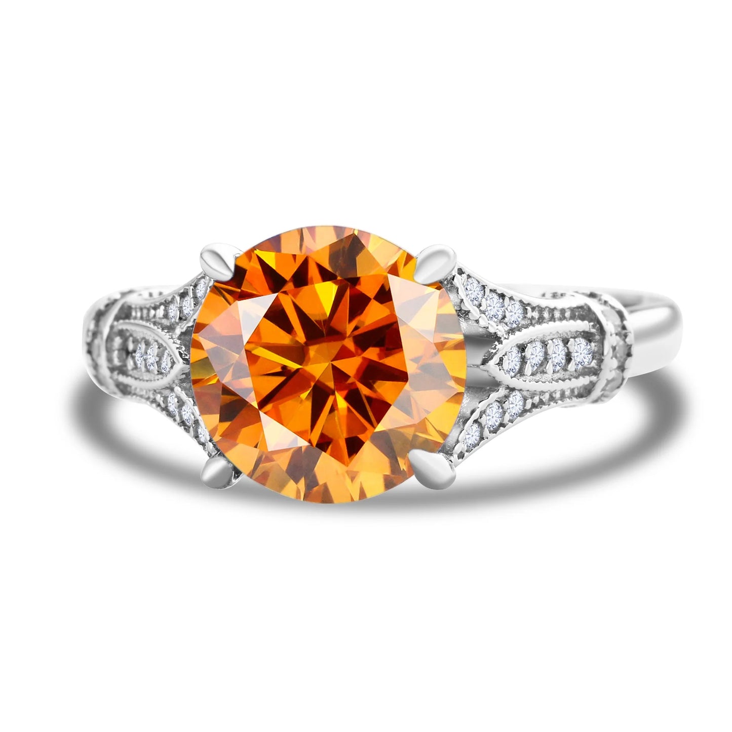 3ct Solitaire Moissanite Ring in 925 Sterling Silver for Women