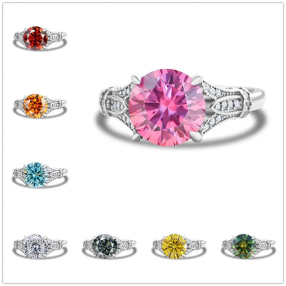 3ct Solitaire Moissanite Ring in 925 Sterling Silver for Women