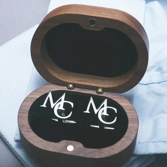Custom Initials Cufflinks for Men's Accessories