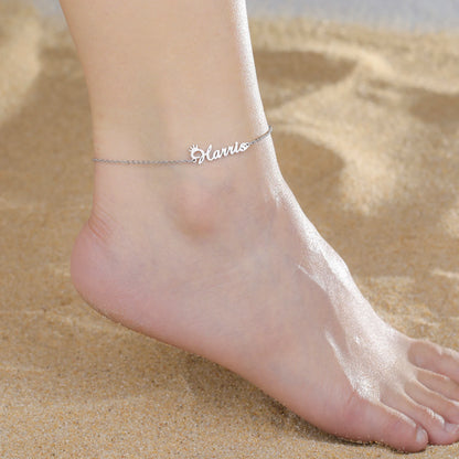 Unique Custom Name Anklet Stainless Steel Customized