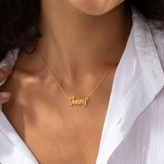 Uniqueura Custom Name Necklace for Women Personalised Cursive Design