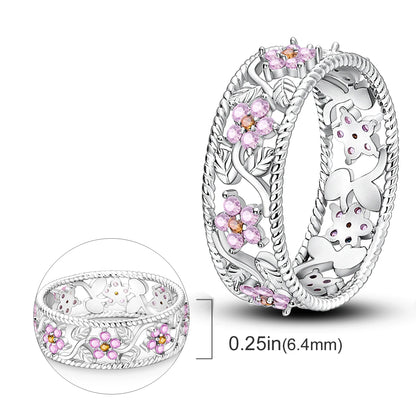 925 Silver Infinite Love Firefly Zircon Rings For Women