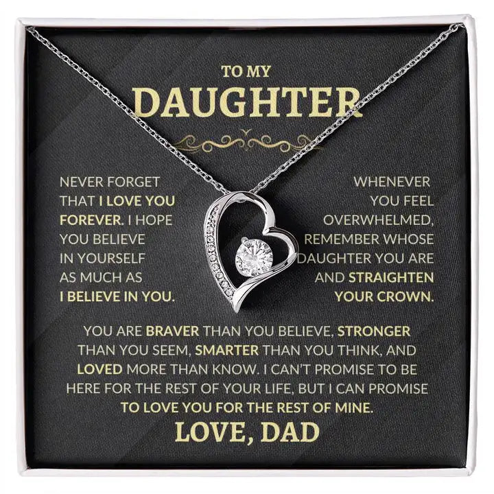 To My Daughter – Heart Knot Pendant Gift from Dad