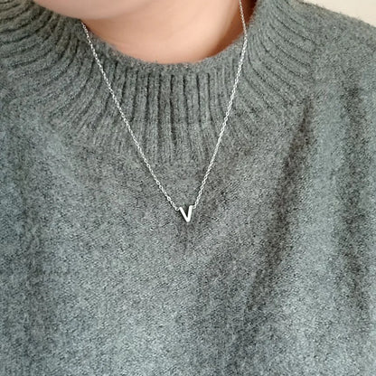 UNIQUEURA Minimalist Initial A-Z Letter Necklace for Women