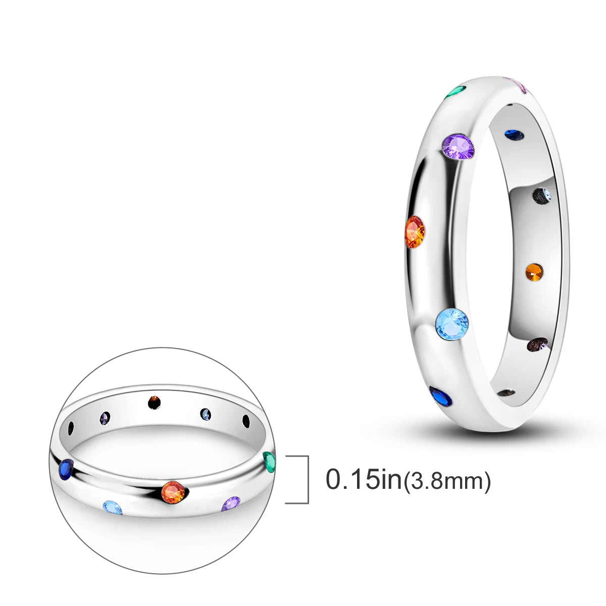 925 Silver Infinite Love Firefly Zircon Rings For Women