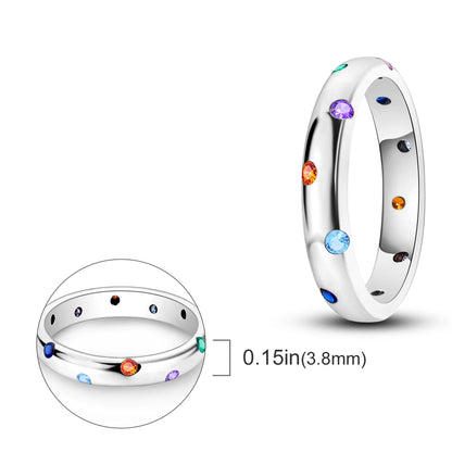 925 Silver Infinite Love Firefly Zircon Rings For Women