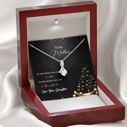 "To My Mom for Christmas" – Alluring Beauty Pendant Necklace Gift