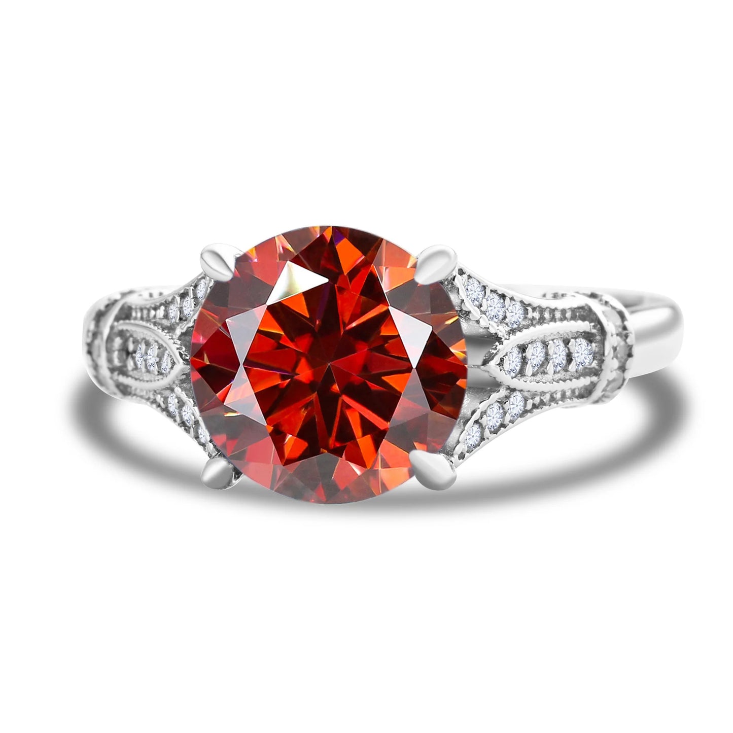 3ct Solitaire Moissanite Ring in 925 Sterling Silver for Women