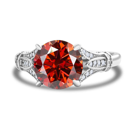 3ct Solitaire Moissanite Ring in 925 Sterling Silver for Women