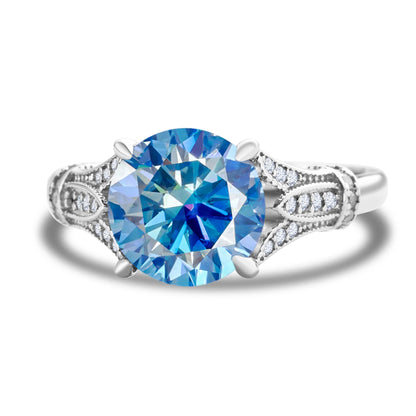 3ct Solitaire Moissanite Ring in 925 Sterling Silver for Women