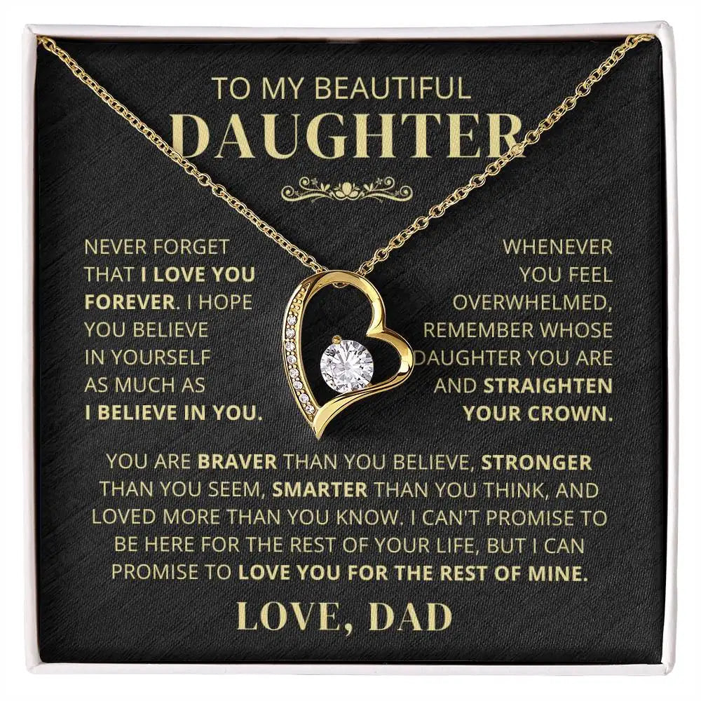To My Daughter – Heart Knot Pendant Gift from Dad