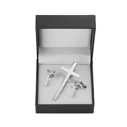 Cufflinks and Tie Clip Set Men's French Shirt Cufflinks