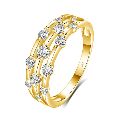 Trending Moissanite 925 Silver Engagement Ring with Certificate