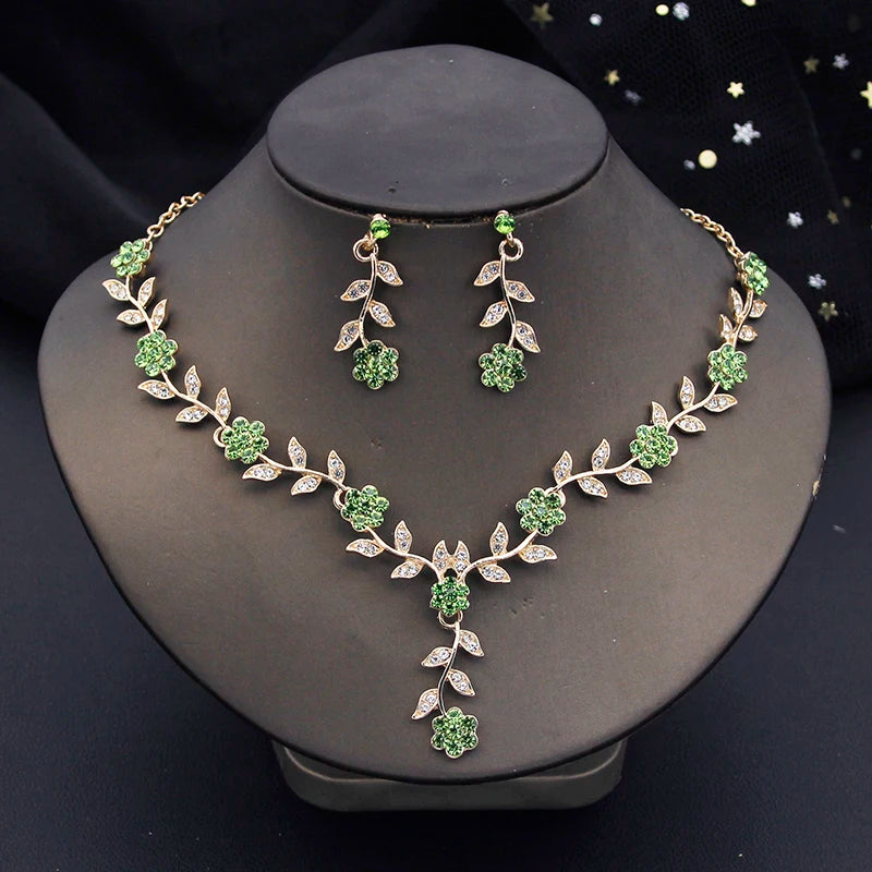 3 Pcs Baroque Bridal Wedding Crown Jewelry Sets and Tiaras For Women
