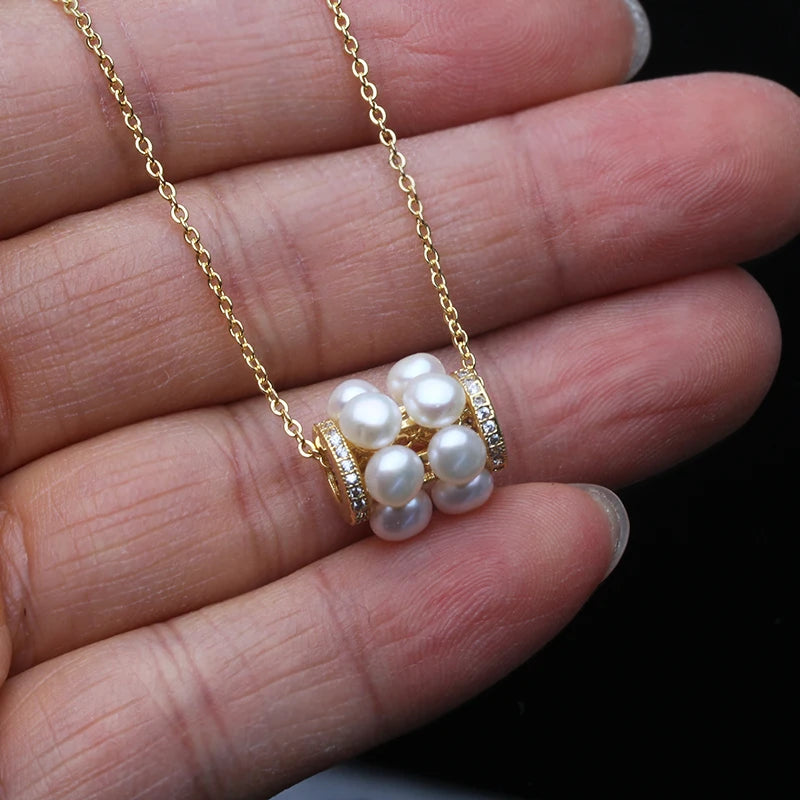 Natural Freshwater Pearl Necklace Pendant For Women
