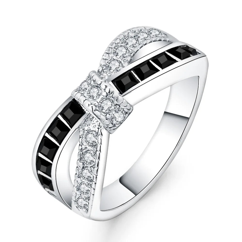 Hot 925 Sterling Silver Colored Zircon Rings for Women