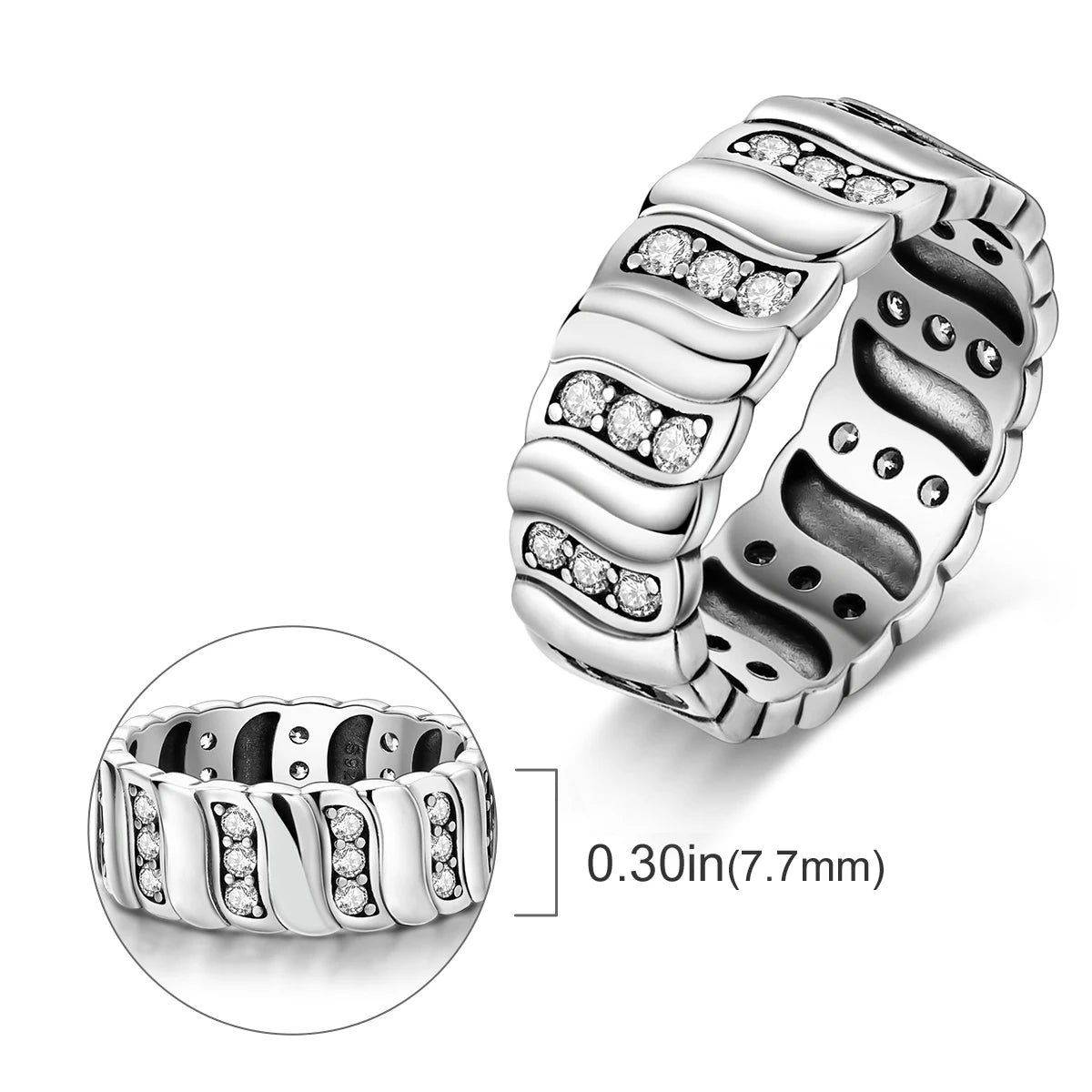 925 Silver Infinite Love Firefly Zircon Rings For Women