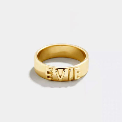 Personalized Name Ring for Men Women Initial Custom Couple