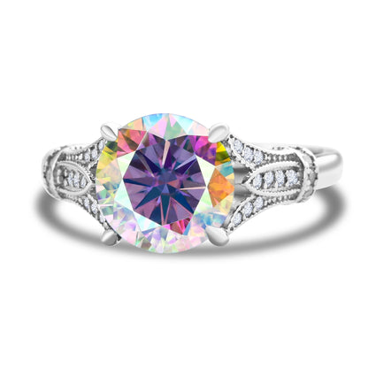 3ct Solitaire Moissanite Ring in 925 Sterling Silver for Women