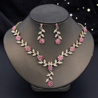 3 Pcs Baroque Bridal Wedding Crown Jewelry Sets and Tiaras For Women