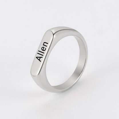 Engrave Name Personalized Finger Ring – A Unique Custom Gift for Women