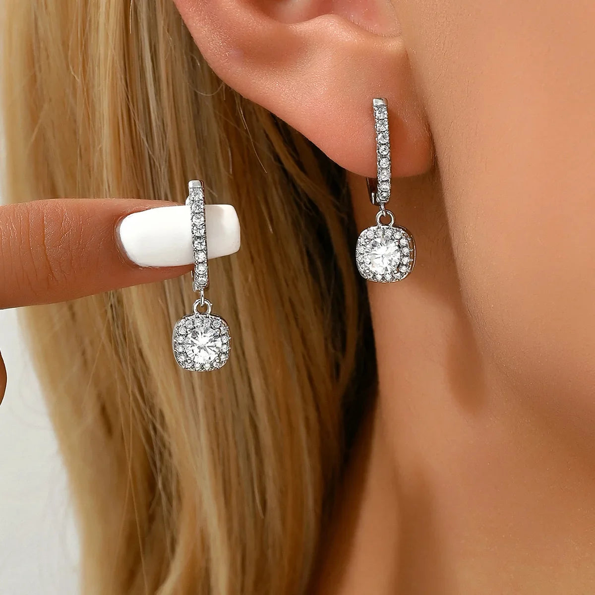 925 Sterling Silver Eternity Earrings for Women