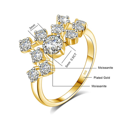 Certified 1.5ct Moissanite Infinity Ring for Women
