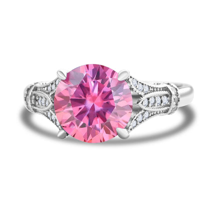 3ct Solitaire Moissanite Ring in 925 Sterling Silver for Women