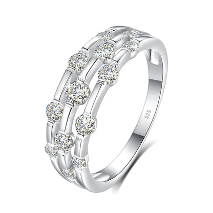 Trending Moissanite 925 Silver Engagement Ring with Certificate