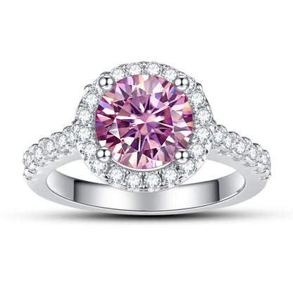 New Grey Color 1CT Moissanite Ladies Ring 925 Silver Jewerly