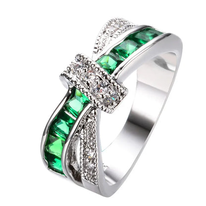 Hot 925 Sterling Silver Colored Zircon Rings for Women