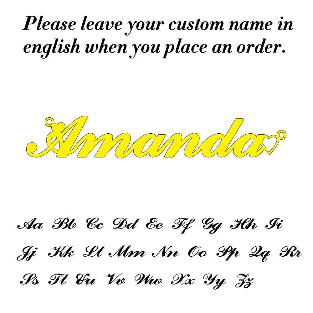 Uniqueura Custom Name Necklace for Women Personalised Cursive Design