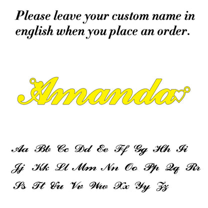 Uniqueura Custom Name Necklace for Women Personalised Cursive Design