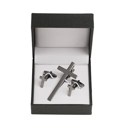 Cufflinks and Tie Clip Set Men's French Shirt Cufflinks