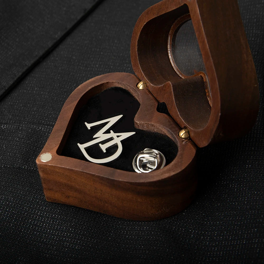 Custom Initials Brooch Stainless Steel Initials Letters