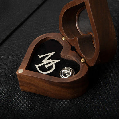 Custom Initials Brooch Stainless Steel Initials Letters
