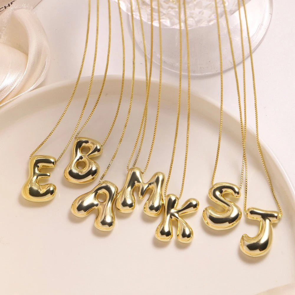 UNIQUEURA Initial Necklace Golden Color Stainless steel for Women