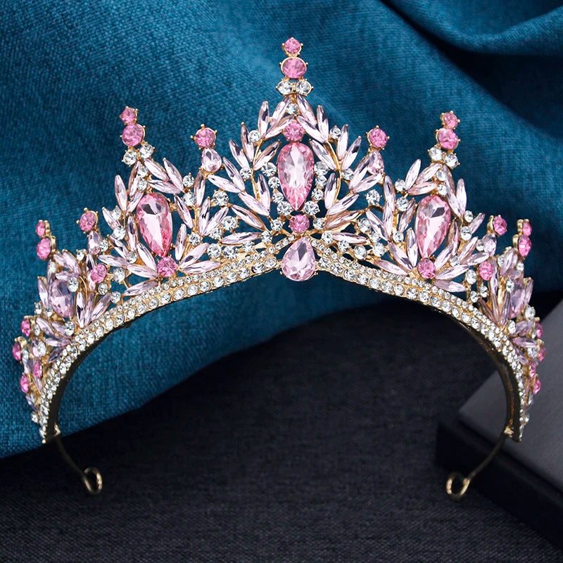 Princess Crown Bridal Jewelry Set for Women – Tiaras, Necklace & Earrings