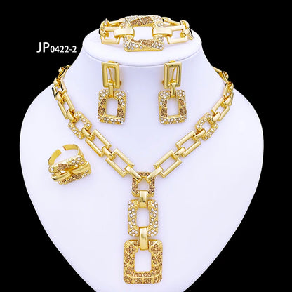 Italian Design 18K Gold Plated 4pcs Jewelry Set For Women