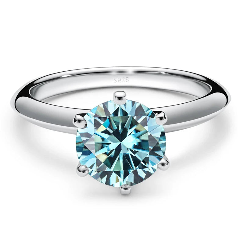 GRA Certified 1CT-5CT Moissanite Ring VVS1 Lab Diamond Solitaire Ring