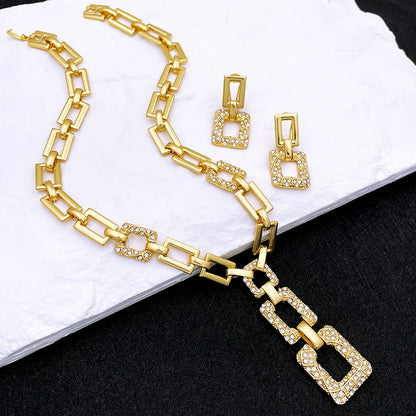 Italian Design 18K Gold Plated 4pcs Jewelry Set For Women